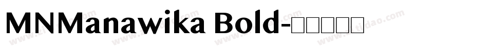 MNManawika Bold字体转换